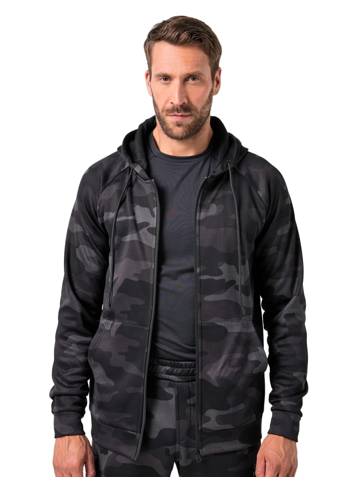 Sweatjacke in schwarz