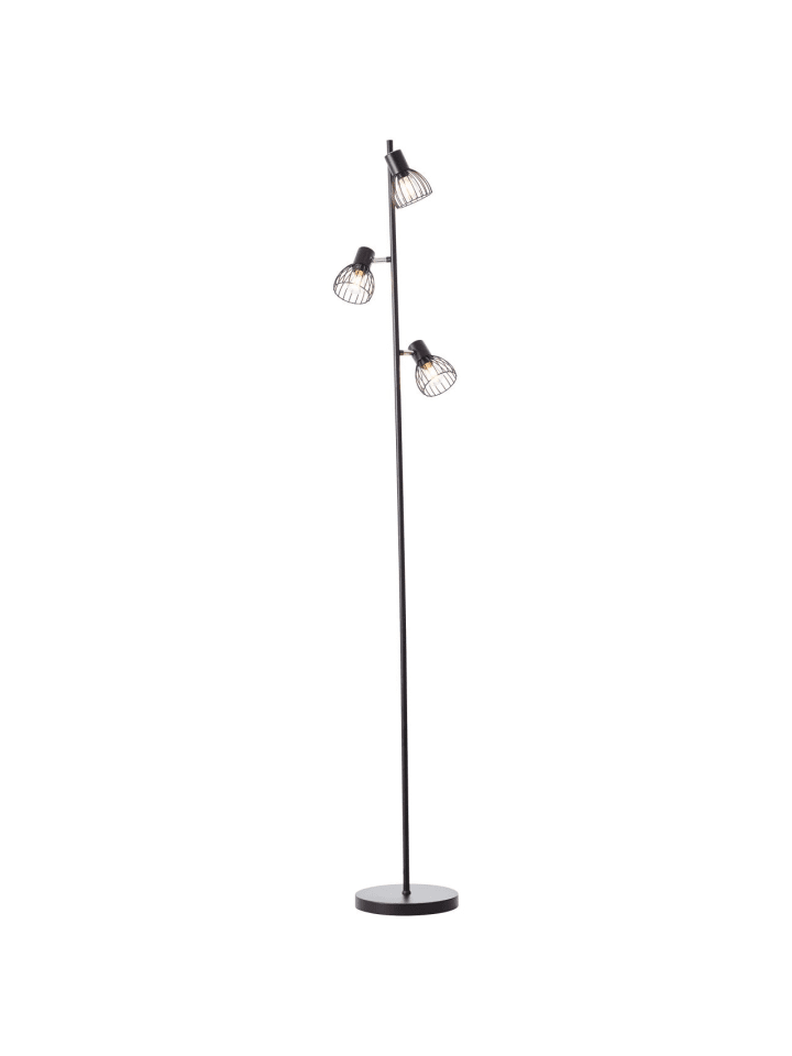 Standleuchte, 3-flammig Blacky ⌀ 25 cm in schwarz matt