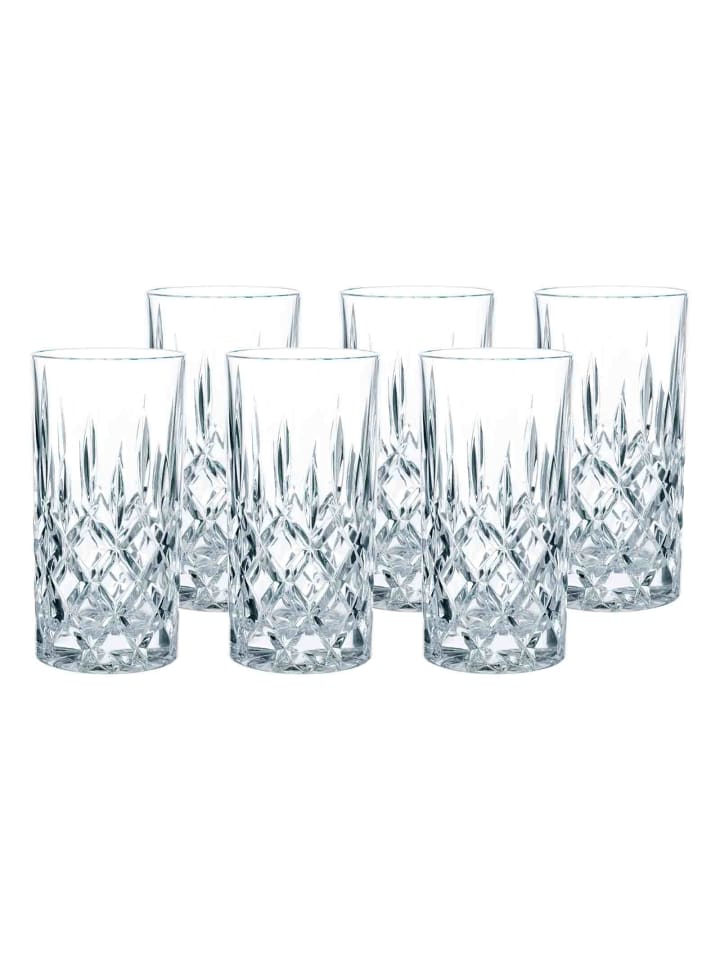 6er Set Longdrinkgläser Noblesse in 375 ml in transparent