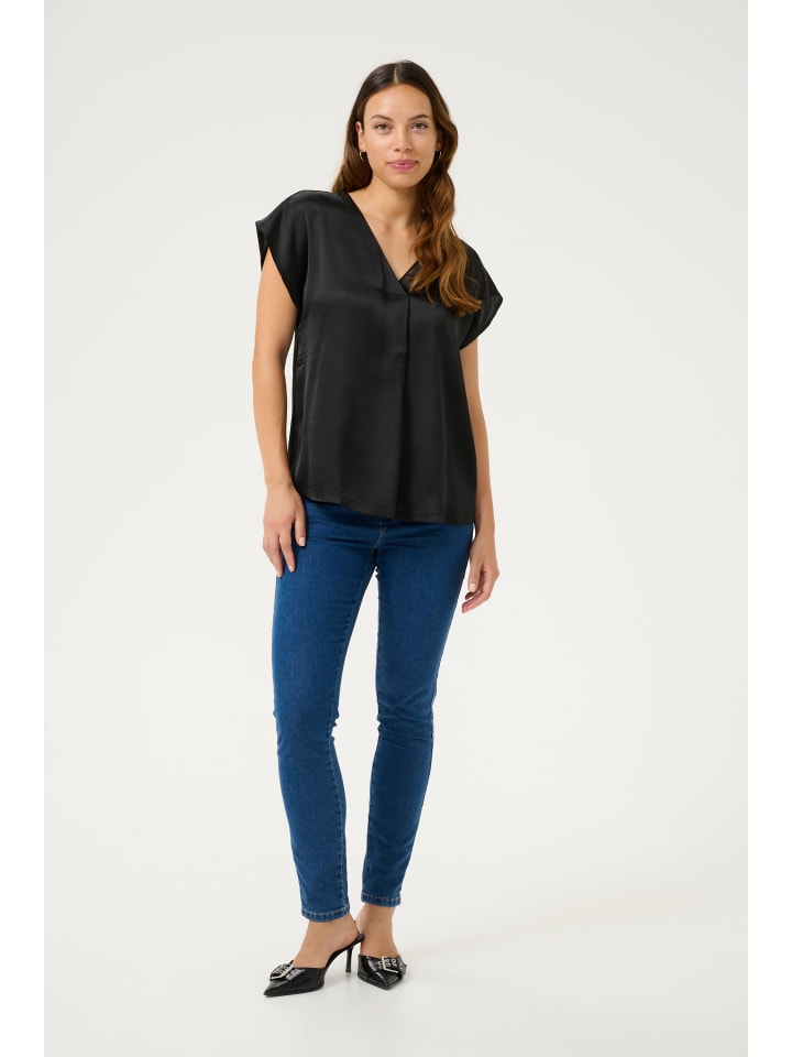 Ärmellose Bluse KAlarene Loose fit in Black Deep