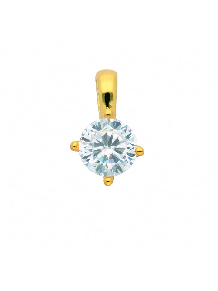 Damen 333 Gold Anhänger mit Zirkonia in gold