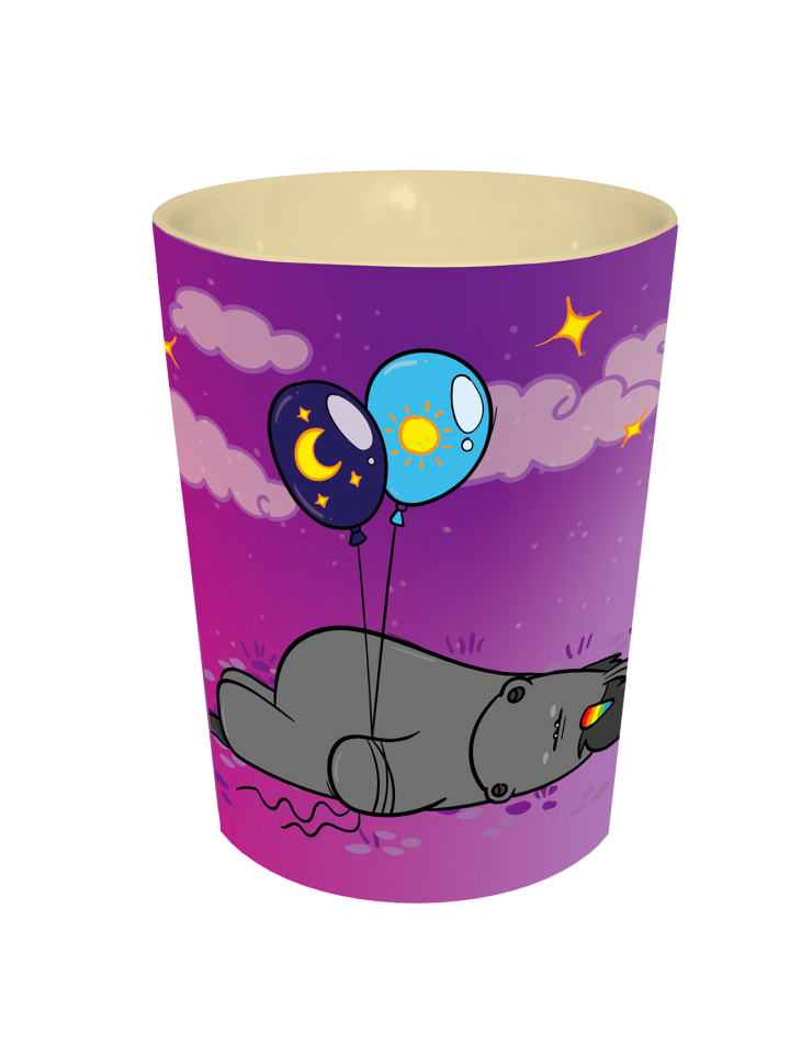 Kaffeebecher Grummeleinhorn Muffel in Lila - 280ml