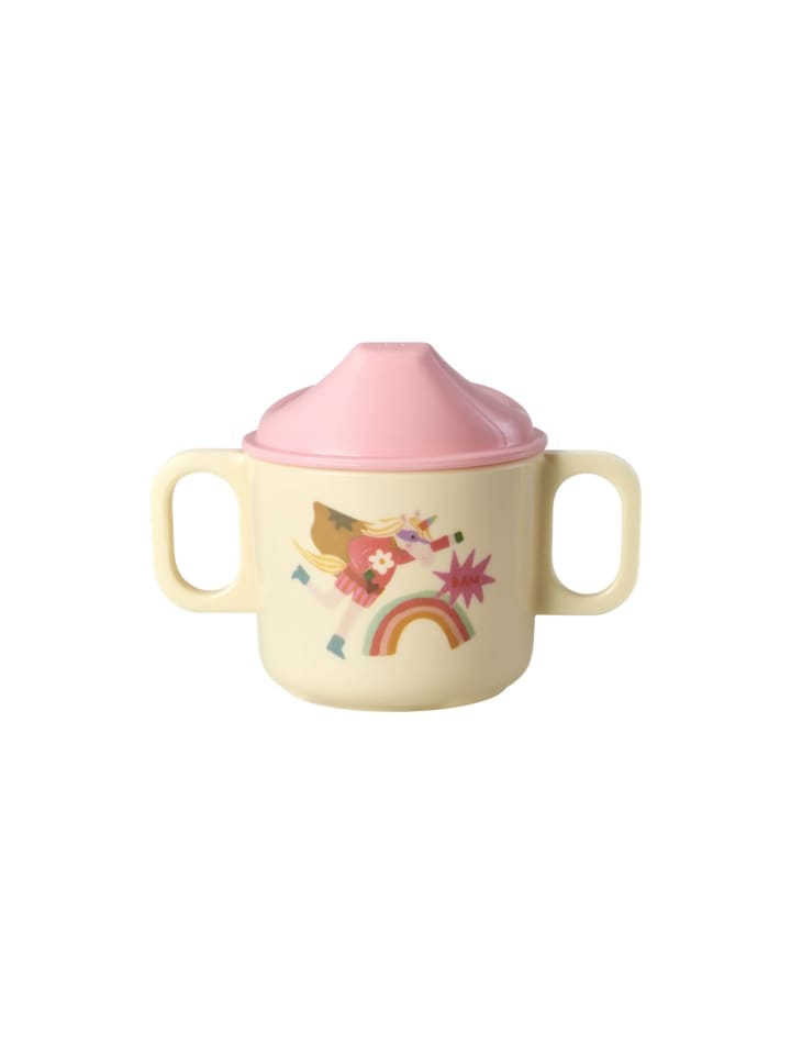 Melamin Handle Baby Cup Hero in pink