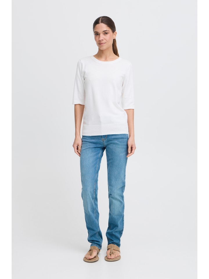 Strickpullover PZSARA Regular fit in Blanc de Blanc
