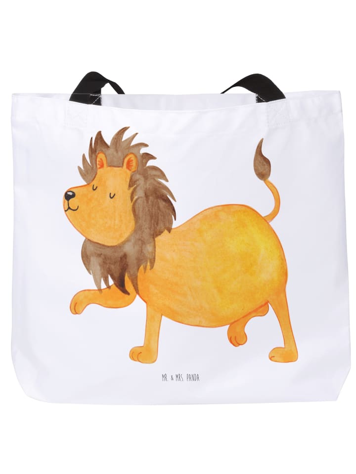 Schultertasche Sternzeichen Löwe ohne Spruch in Weiß