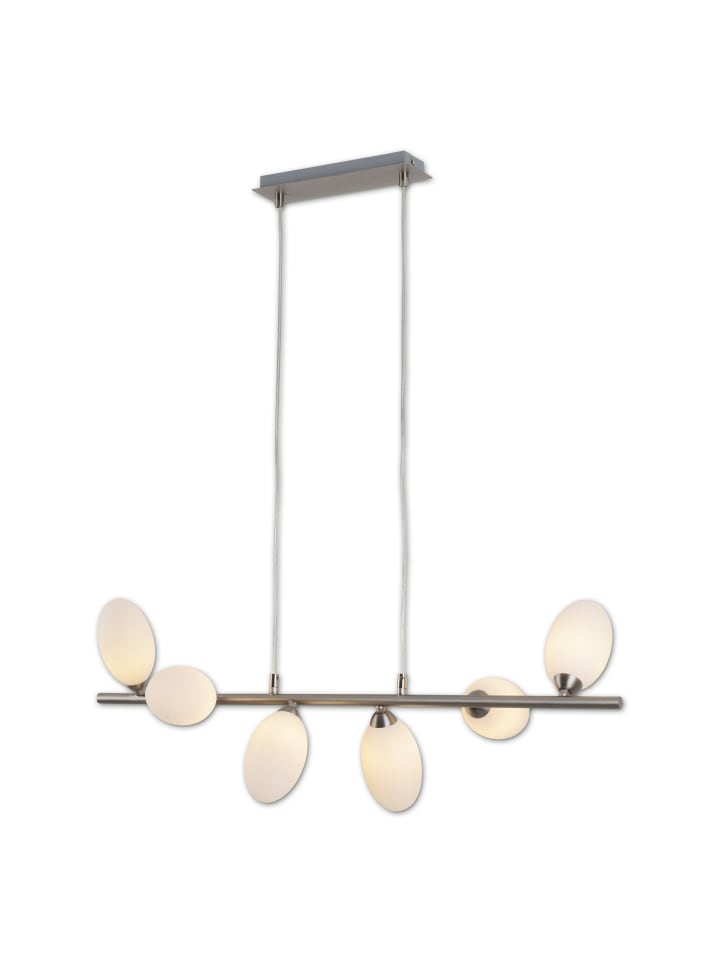 Pendelleuchte "ELEGANZA" in stahl-blank - (L)80 cm x (B)25 cm x (H)127 cm