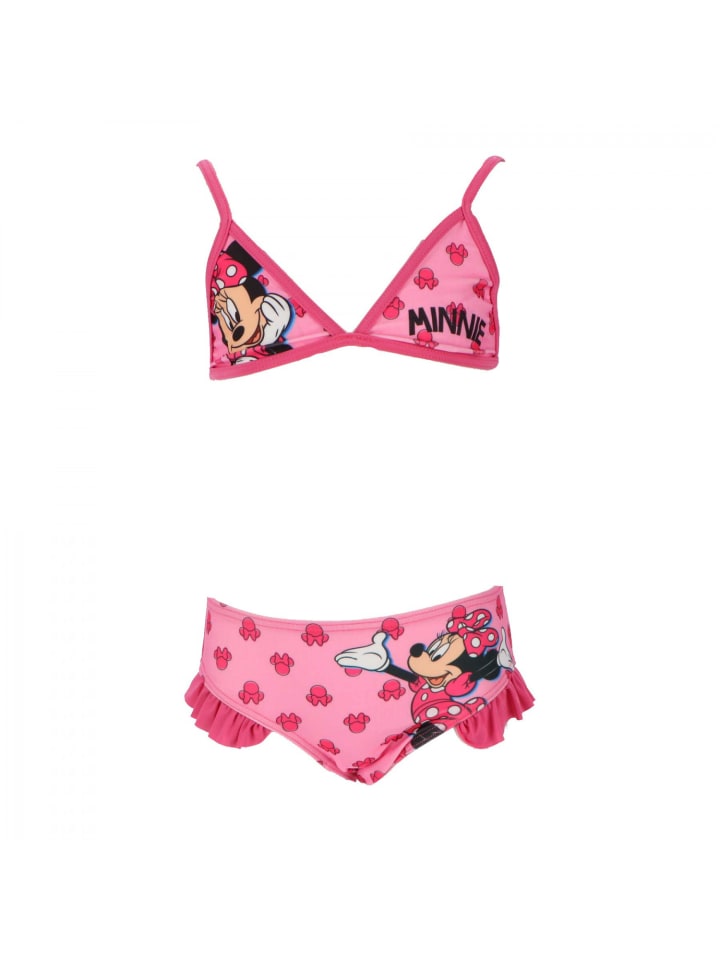 Minnie Mouse Bikini Badeanzug für Mädchen Farbenfroher Schwimmkleidung in Pink