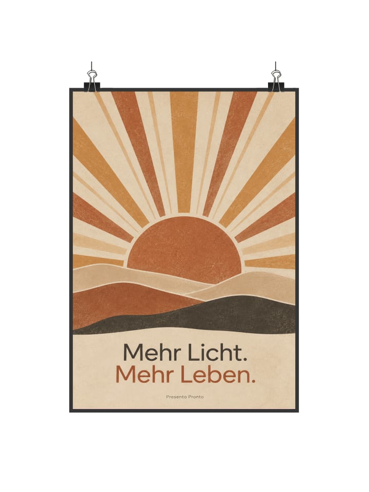 Print Sonne minimalistisch Design mit Spruch in Weiß