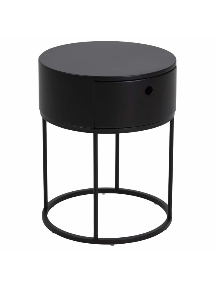 Nachttisch Polo Schwarz 40 x 40 cm