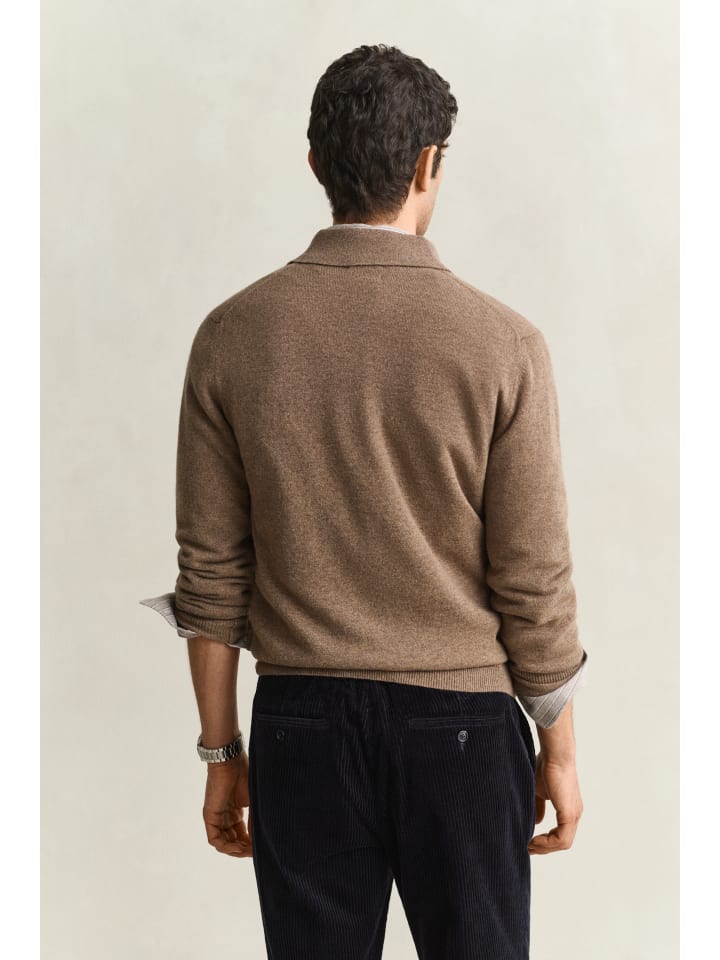 Strickpoloshirt in melange - 0002