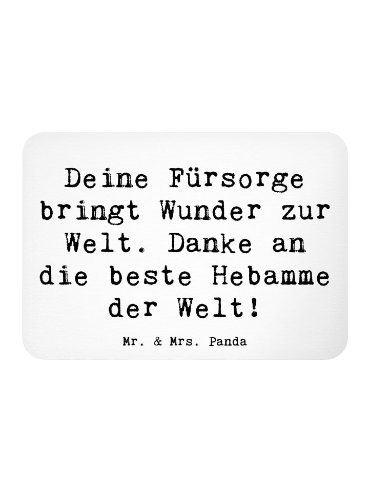Magnet Spruch Beste Hebamme mit Spruch in Weiß