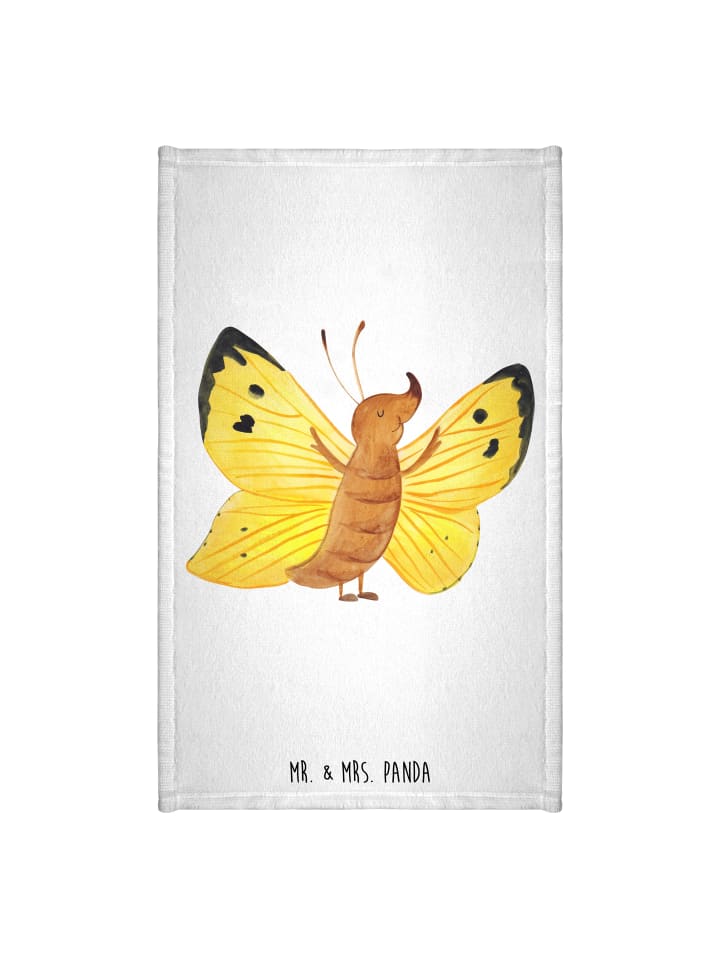 Handtuch Schmetterling Zitronenfalter ohne Spruch in Weiß