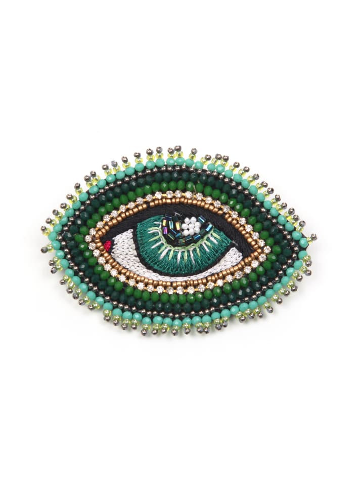 Brosche " Eye " in grün