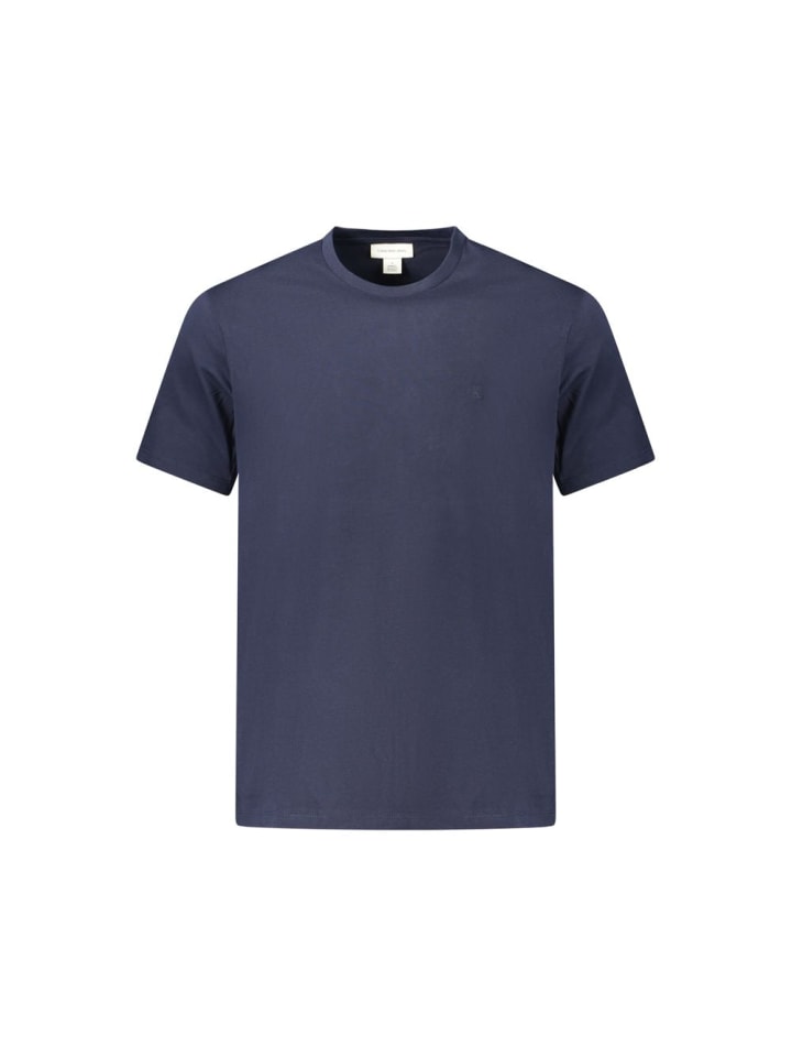 Blau Baumwolle Herren T-Shirt