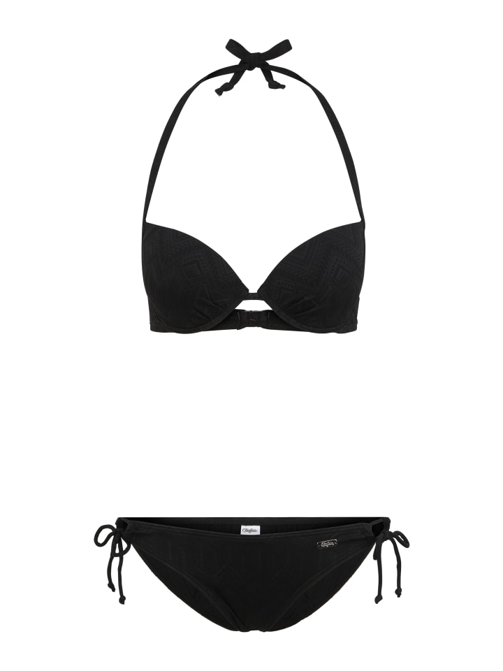 Push-Up-Bikini in schwarz
