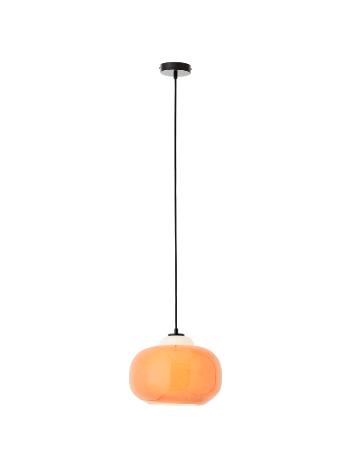 Blop Pendelleuchte 30cm orange Glas/Metall 1x A60, E27, 60 W, Geeign