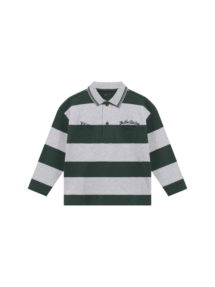Poloshirt Stripe in Garden Topiary