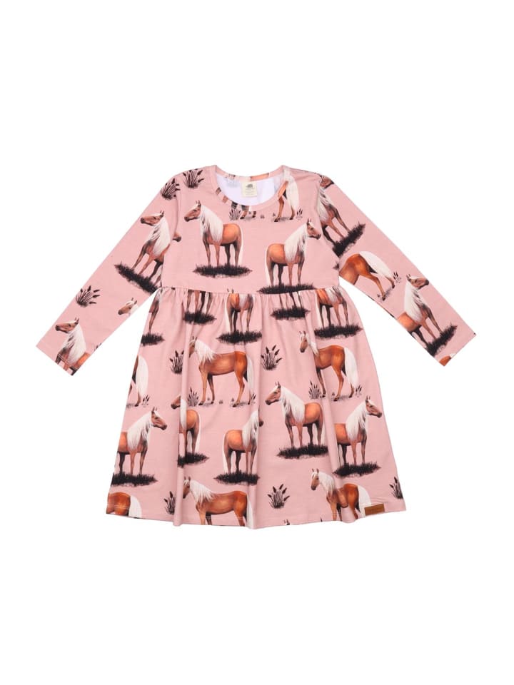 Kleid Langarm Kleid aus Baumwolle (Bio)