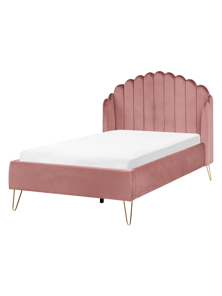 2-tlg Doppelbett AMBILLOU in Rosa/Gold