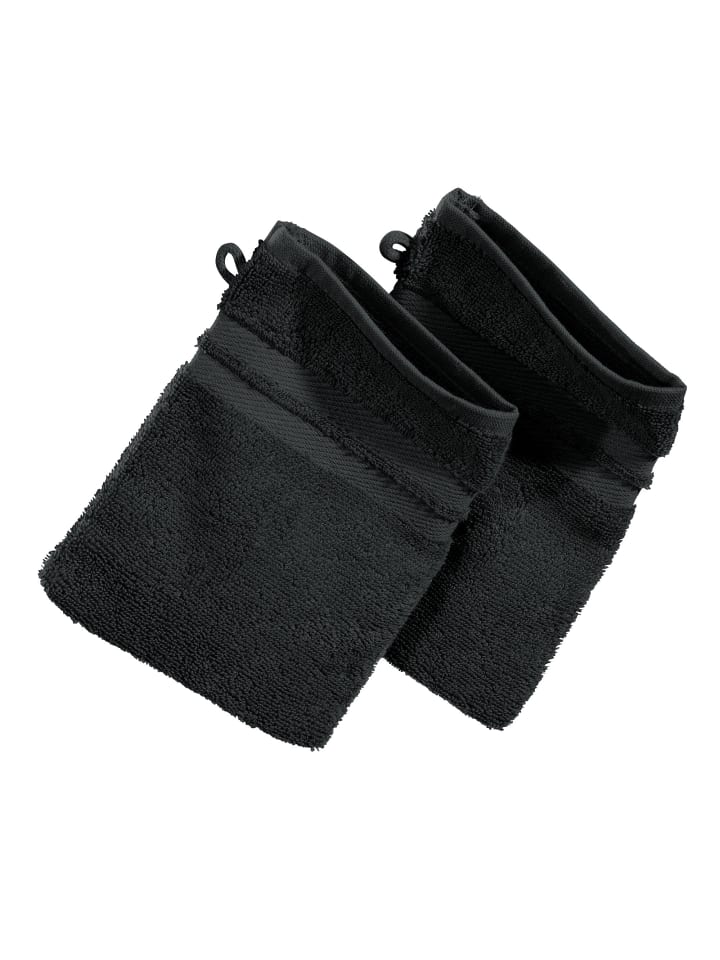 Bio Waschhandschuh 2er-Pack Tübingen in anthrazit
