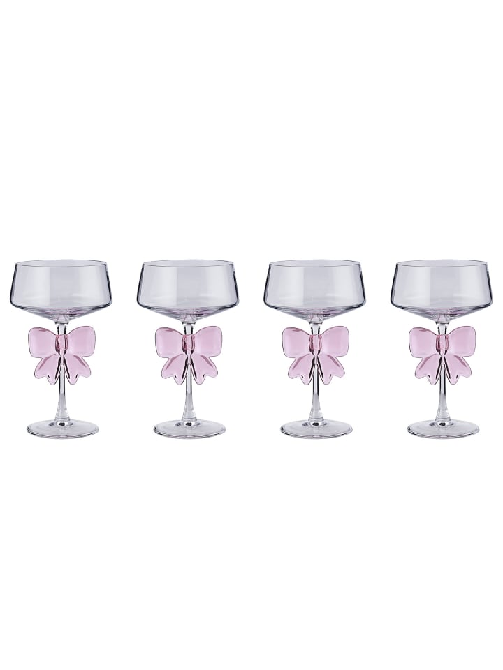 Butlers Champagnerschale JOLIE 4er-Set in Durchsichtig