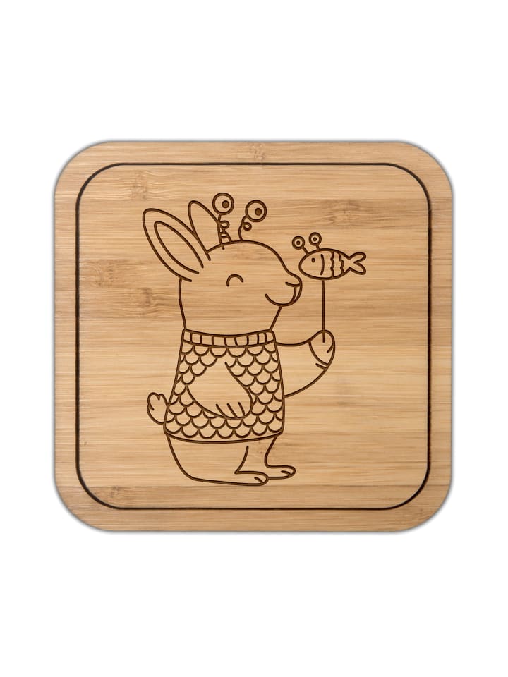 Bierdeckel Fische Astrologie ohne Spruch in Transparent