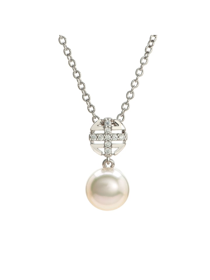 Collier "PERLE 9MM" in Silber aus Sterling-Silber
