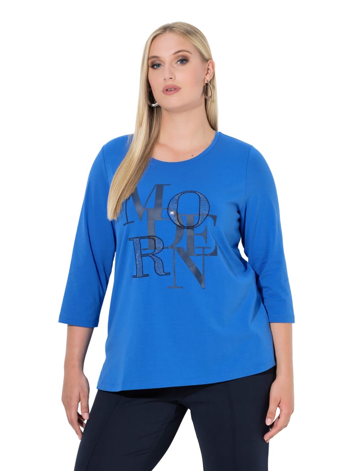 Shirt in pfauenblau