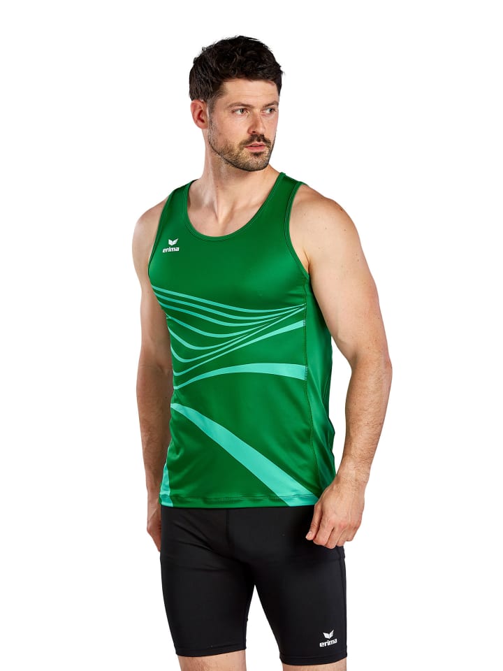 Herren Racing Singlet in smaragd