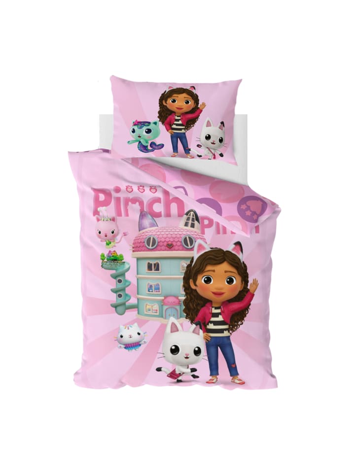 Baby Bettwäsche-Set "Gabby's Dollhouse, Pinch Pinch" in Rosa
