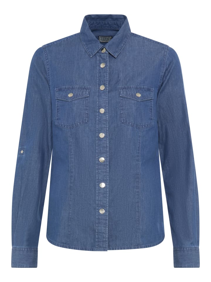 Jeansbluse in blue washed