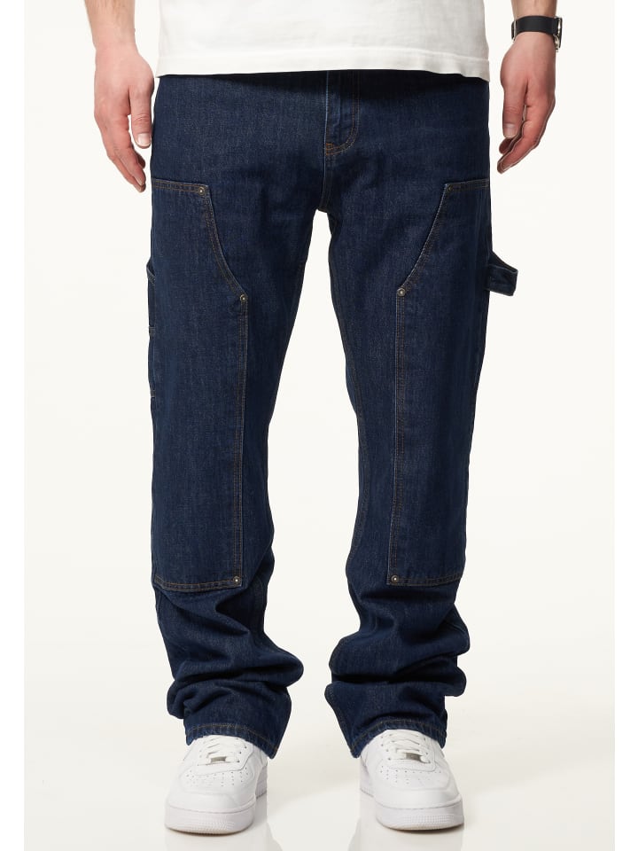 Jeans - DCPONTON Lange Carpenter Hose Straight-Fit Loose-Fit in Indigo