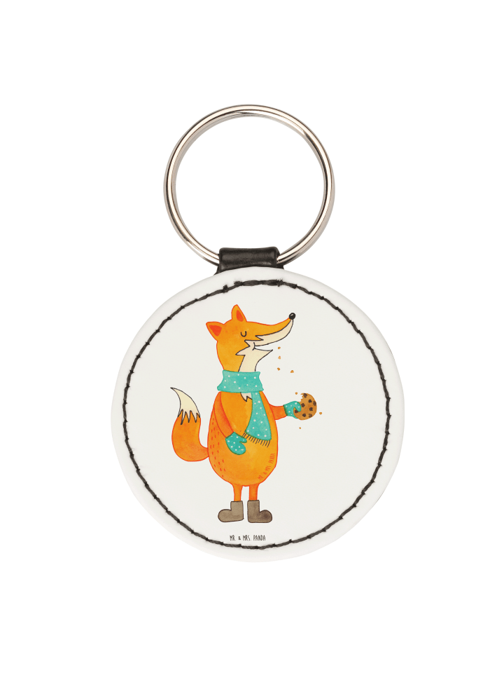 Schlüsselanhänger Fuchs Keks ohne Spruch in Weiß