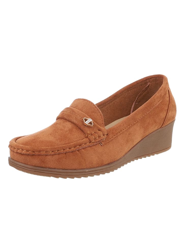 Halbschuh in Camel