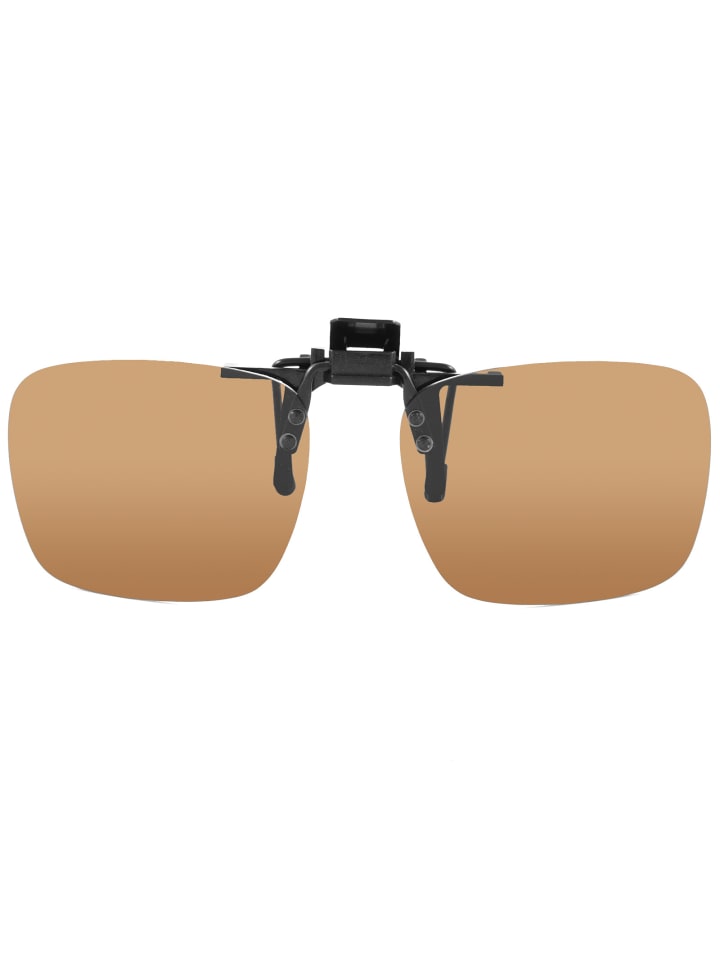Clip On Sonnenbrille in Braun