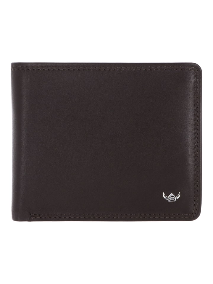 Polo Geldbörse RFID Schutz Leder 11 cm dunkelbraun