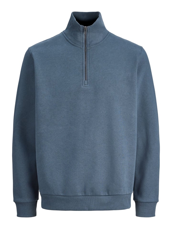 Sweatshirt mit halbem Reißverschluss in Turbulence