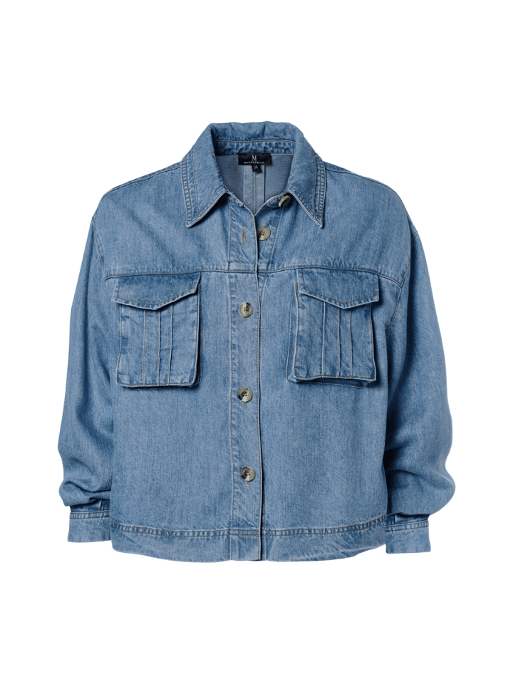 Beerenbluse, Denimblau