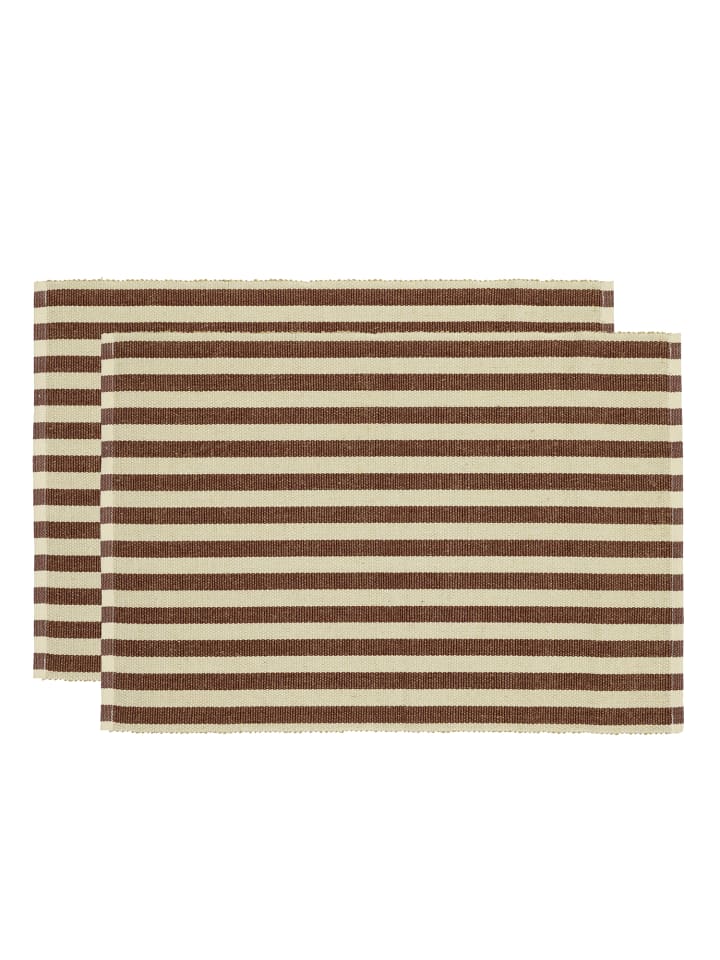 Tischset Statement Stripe in Coffee brown