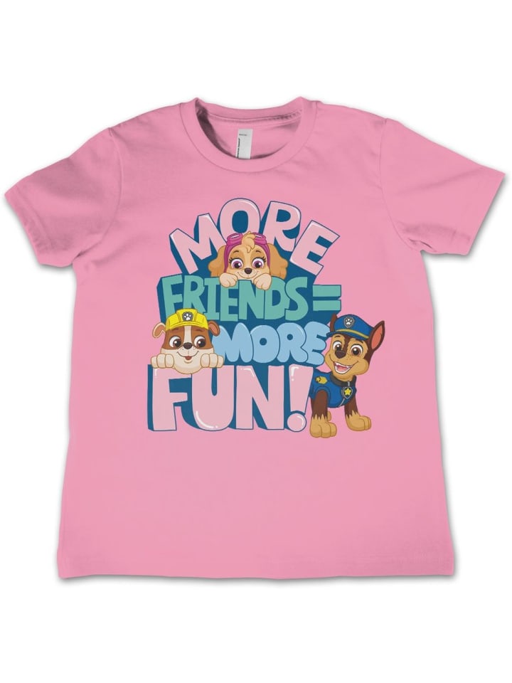 Shirt "Paw Patrol More Friends More Fun Kids Tee" in Pink
