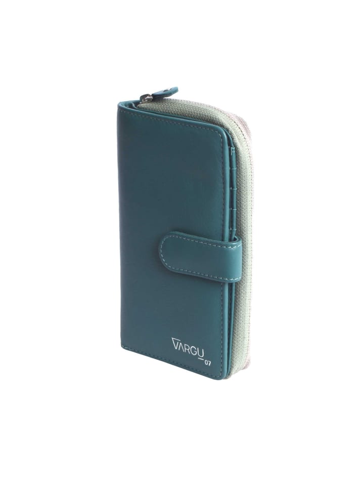 Echtleder Geldbörse SABA 1-A in teal green - sage green