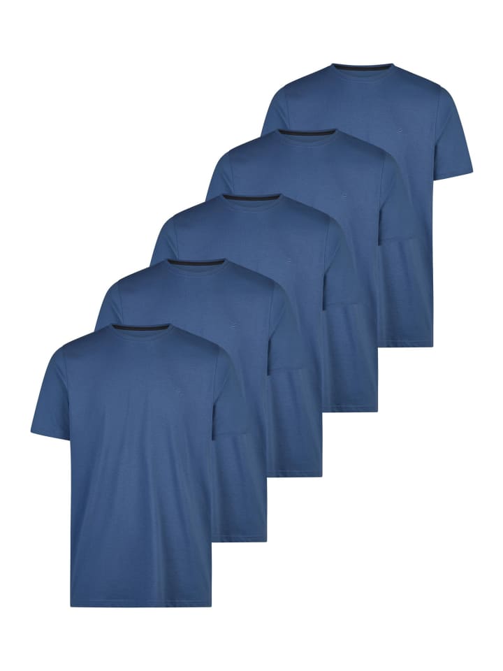 T-Shirt Basic in Jeansblau