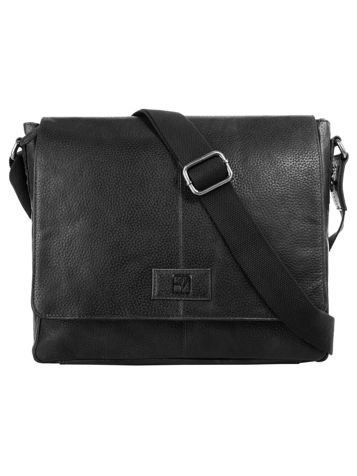 Messenger echt Leder in schwarz
