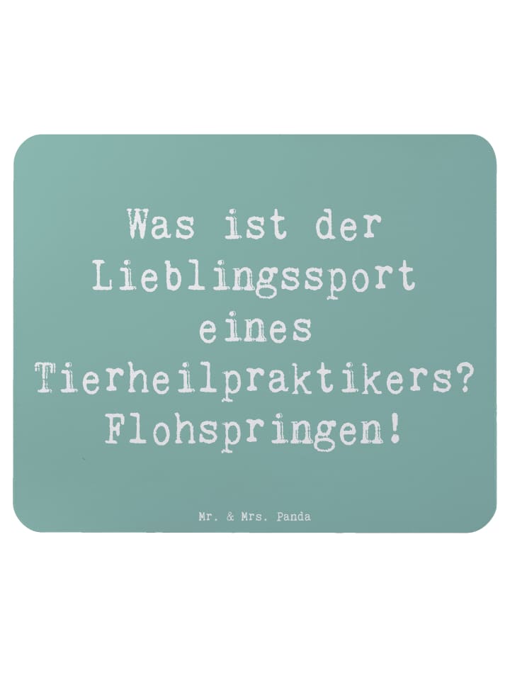 Mauspad Spruch Tierheilpraktiker Humor mit Spruch in Meeresbrise