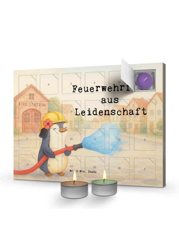 Adventskalender Feuerwehrfrau Leidenschaft Desi... in Weiß