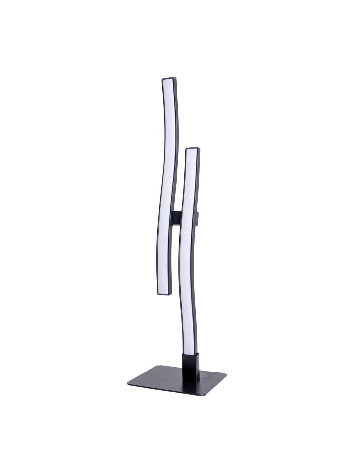 LED Tischleuchte "ONDA" in schwarz - (L)12 cm x (B)12 cm x (H)44 cm - EEK G