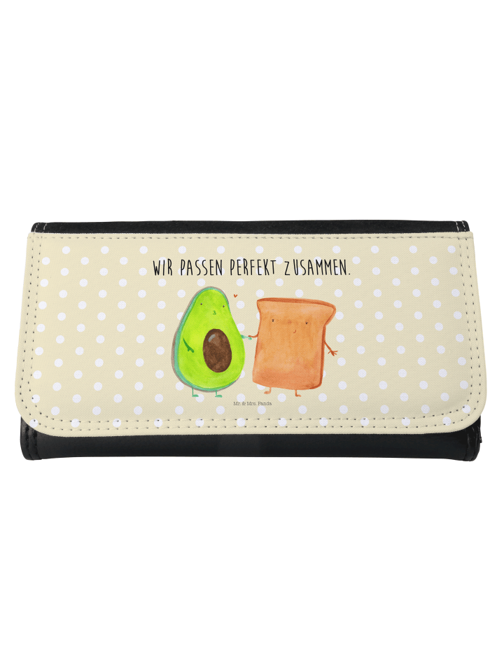 Geldbörse Avocado Toast mit Spruch in Gelb Pastell