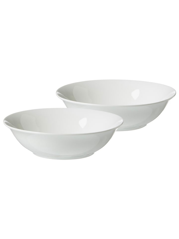2er Set Servierschalen Bianco in Weiß ø 23 cm