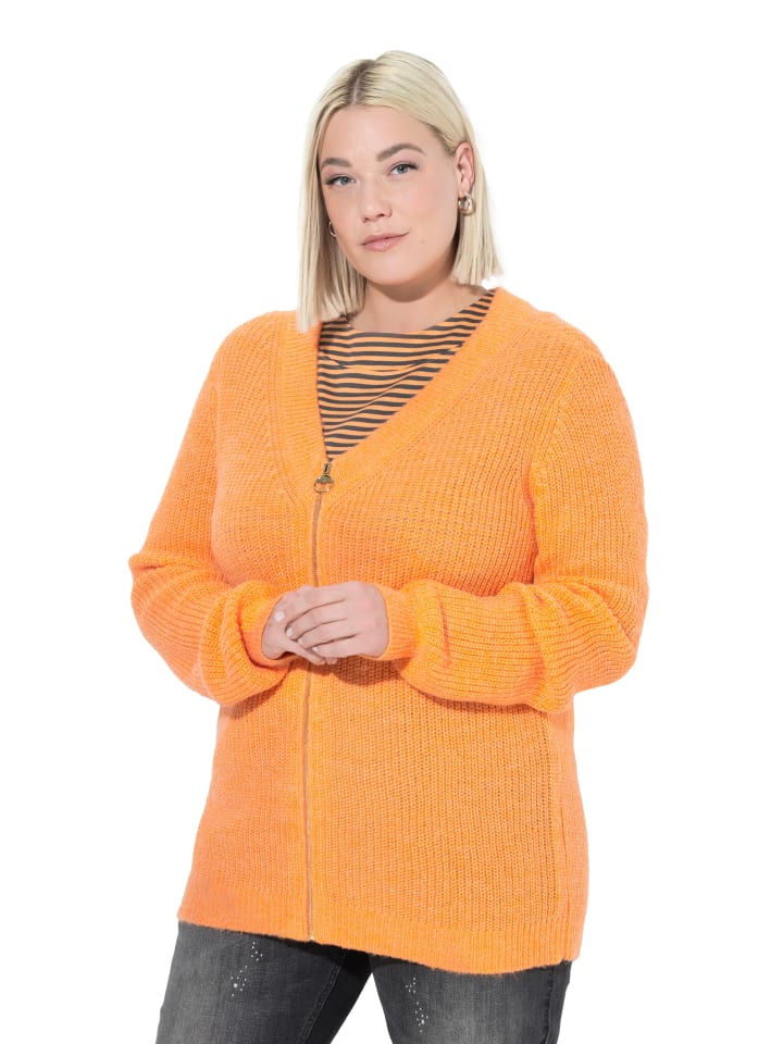 Strickjacke in neon orange