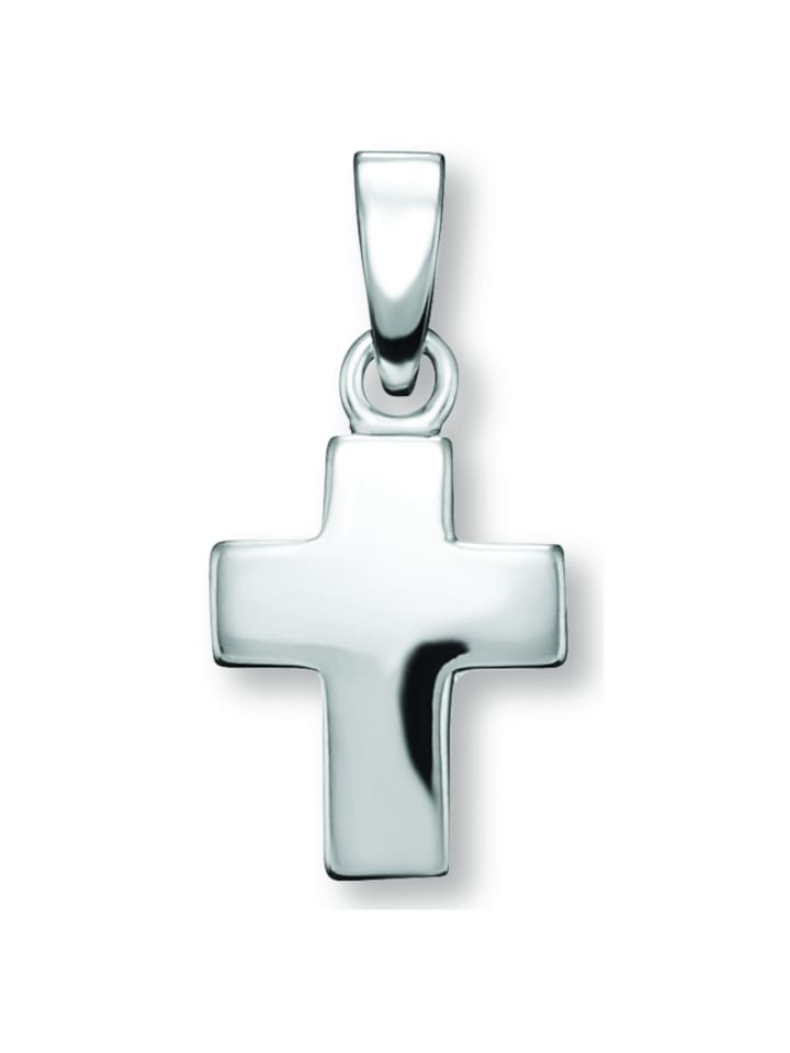 Kreuz Anhänger aus 925 Silber in silber